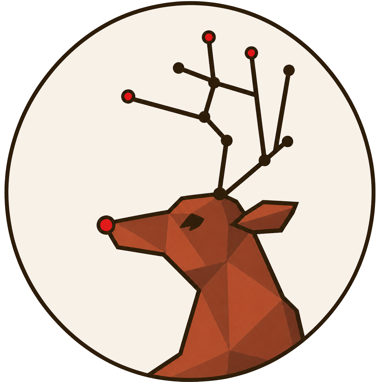 Rudolphinic deer constellation emblem